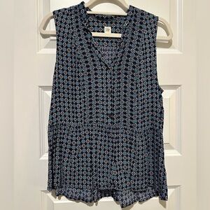 Gap blue pattern tank top
